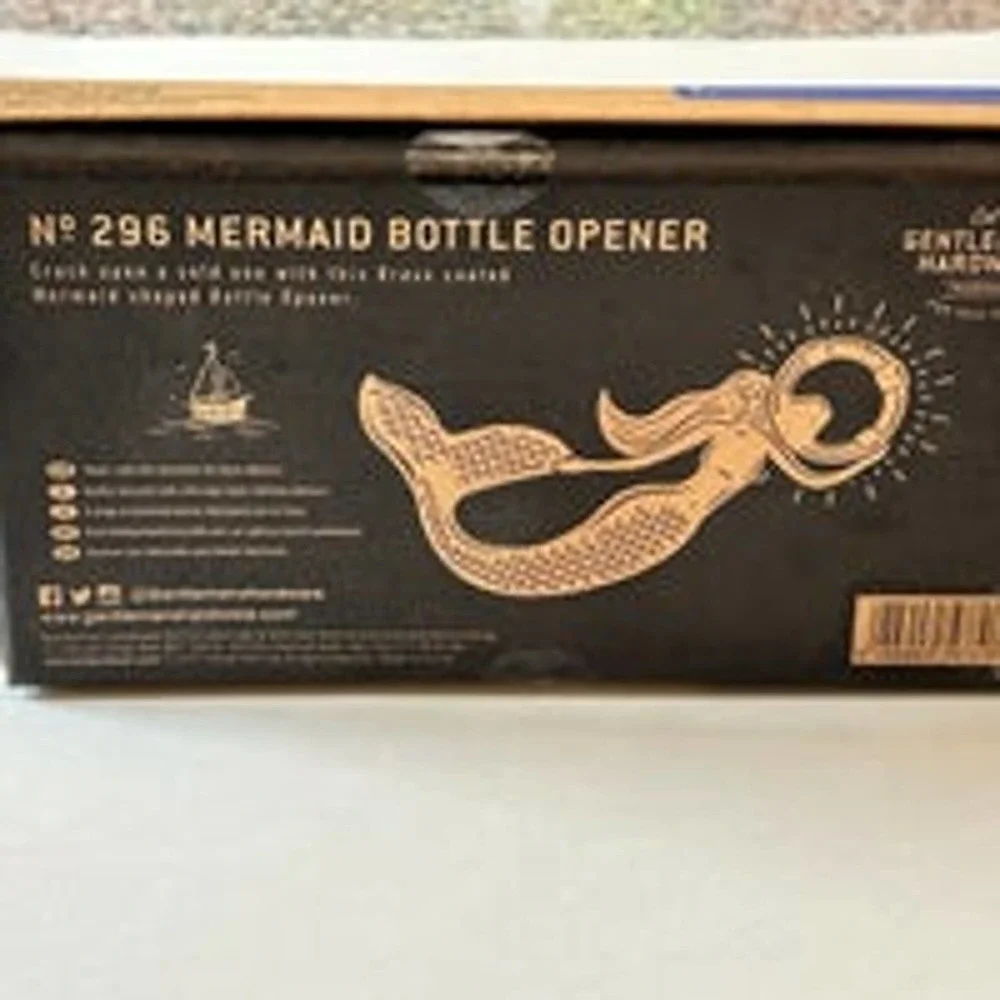 Lady Luck Mermaid Bottle‎ Opener Brass-Coated by Gentlemen's Hardware No. 296